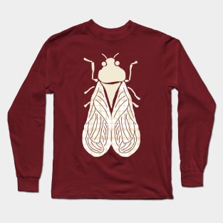 Plaid-Winged Cicada Long Sleeve T-Shirt